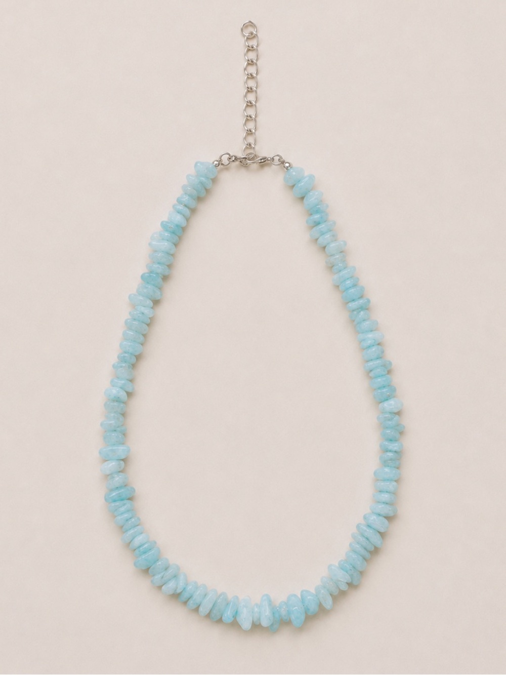 New! Light Blue Beaded Necklace 5030 NWOT